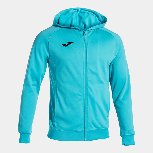 Fluo-tyrkysová mikina Joma Menfis s kapucí