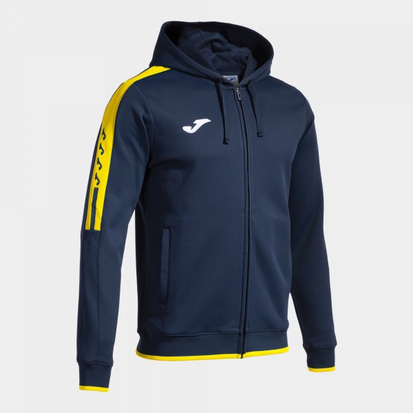 Mikina Joma Olimpiada Zip-Up Hoodie tmavě modrá-žlutá