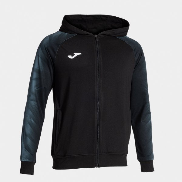 Mikina Joma Elite XI Zip-Up Hoodie černá-antracitová
