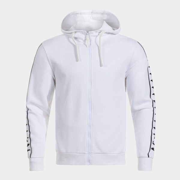 Mikina Joma Icono Street Zip-Up Hoodie bílá-černá