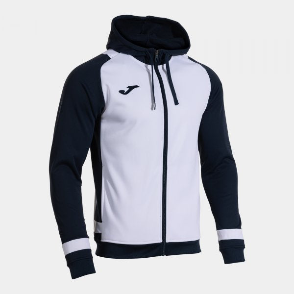Mikina Joma Phoenix III Zip-Up Hoodie bílá-tmavě modrá