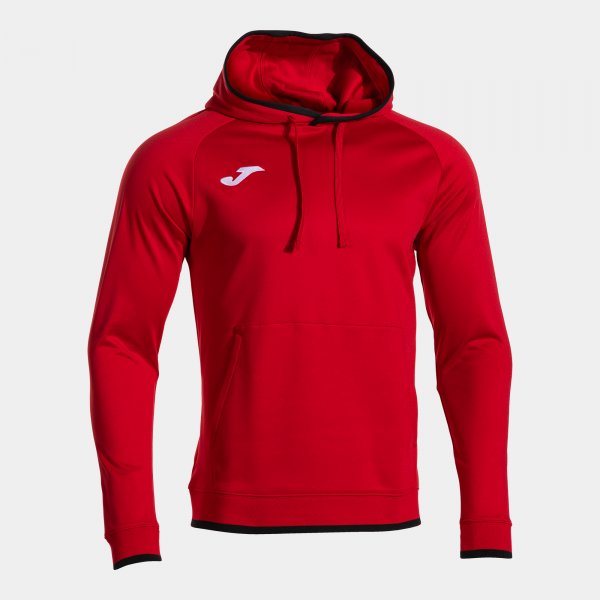 Mikina s kapucí Joma Combi Premium Hoodie červená-černá