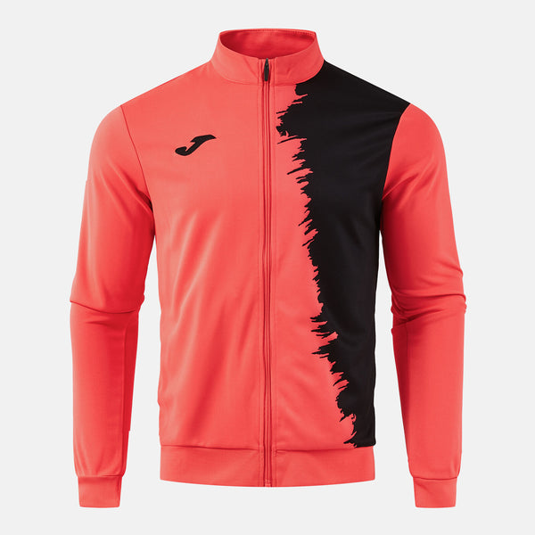 Mikina Joma City III Full Zip korálová-černá