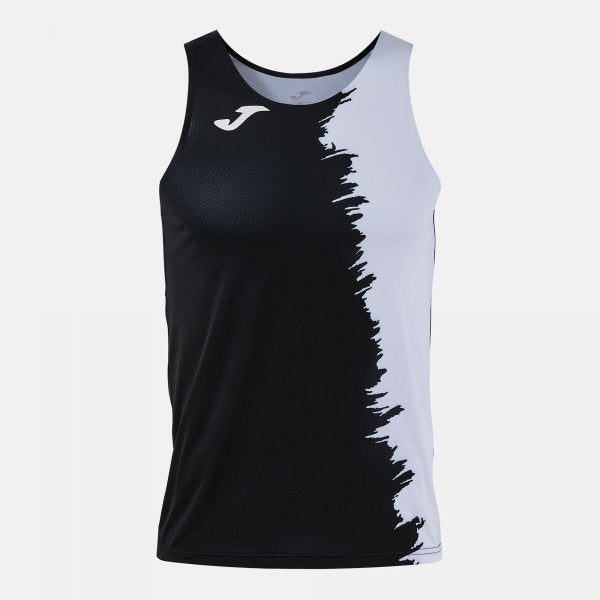 Tílko Joma City III Tank Top černá-bílá – běžecké tílko