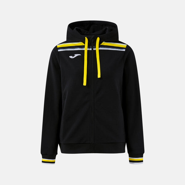 Mikina Joma Toledo II Zip-Up Hoodie černá-žlutá – fotka 1
