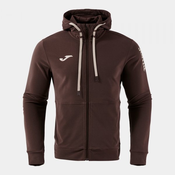 Hnědá mikina Joma Invictus Zip-Up Hoodie