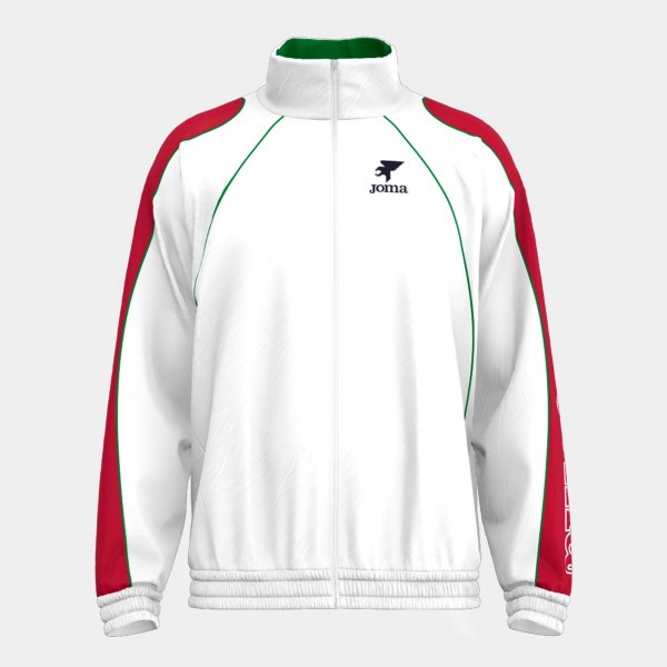 Mikina Joma Futbol Retro Mundial Full Zip bílá-červená