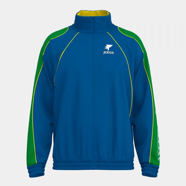 Mikina Joma Futbol Retro Mundial Full Zip královská modrá-zelená
