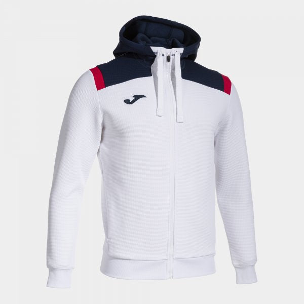 Mikina Joma Toledo Zip-Up Hoodie bílá-tmavě modrá