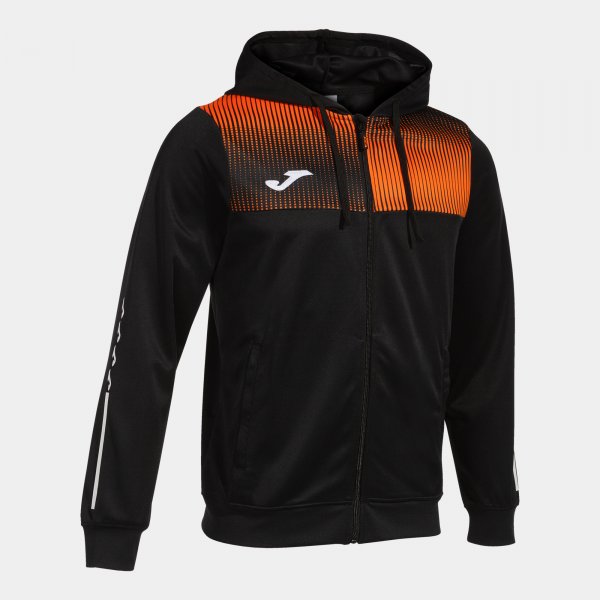 Mikina Joma Supernova IV Zip-Up Hoodie černá-oranžová