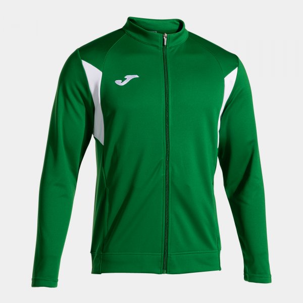 Mikina Joma Winner III Full Zip zelená-bílá