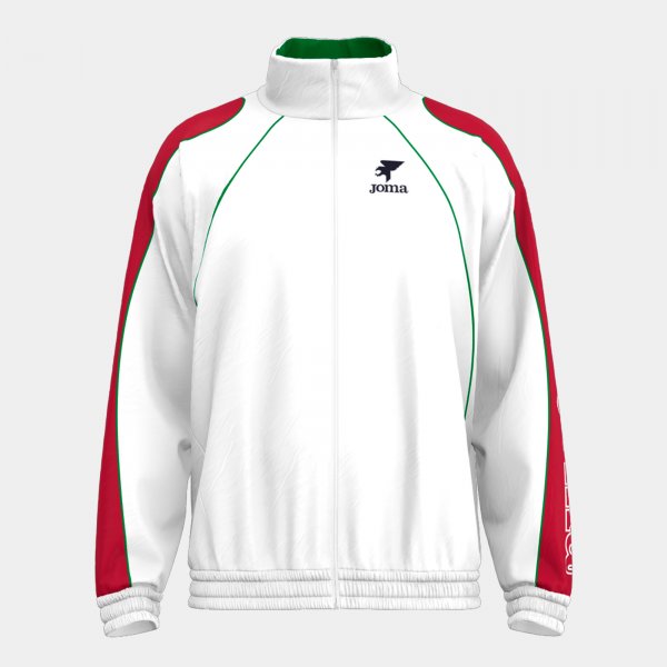 Mikina Joma Futbol Retro Mundial Full Zip bílá-červená