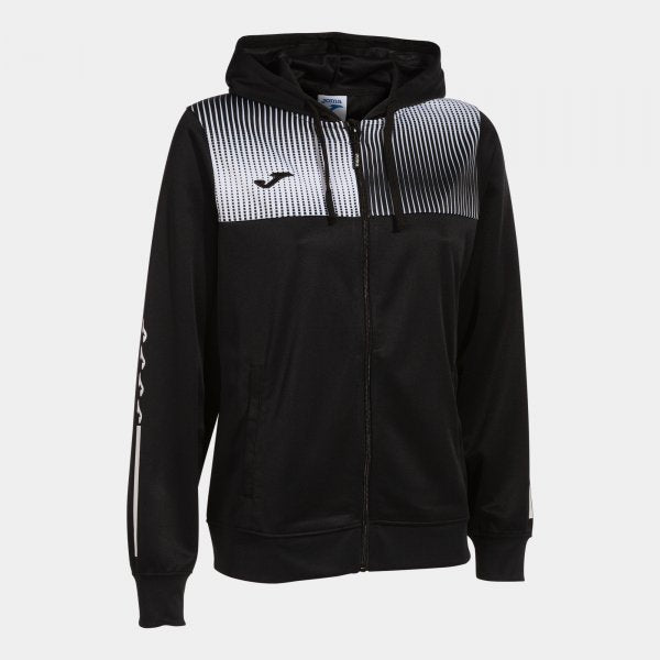 Mikina Joma Supernova IV Zip-Up Hoodie černá-bílá