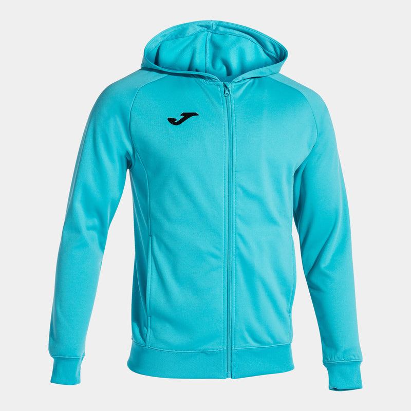 Fluo-tyrkysová mikina Joma Menfis s kapucí