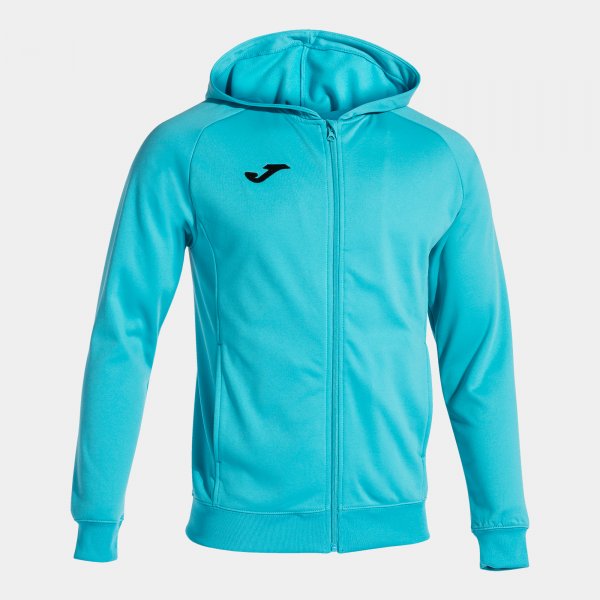 Fluo-tyrkysová mikina Joma Menfis s kapucí