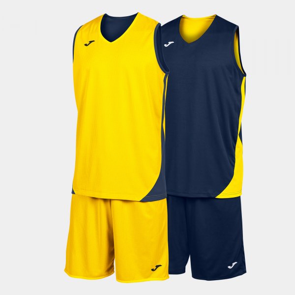 Souprava Joma Kansas Two-Piece tmavě modrá-žlutá, sportovní komplet