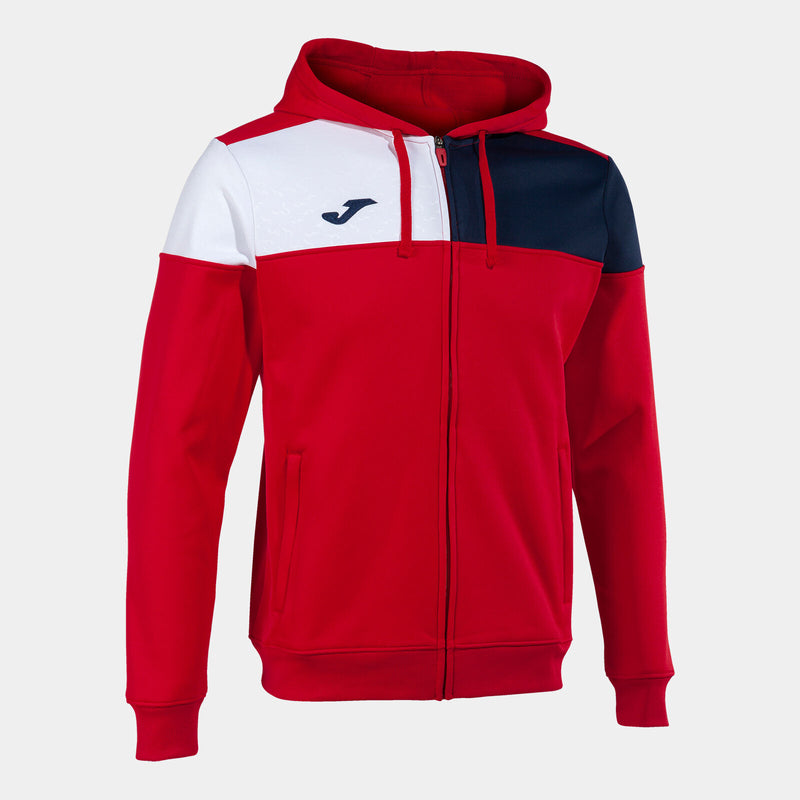 Mikina Crew Zip-Up Hoodie červená-tmavě modrá