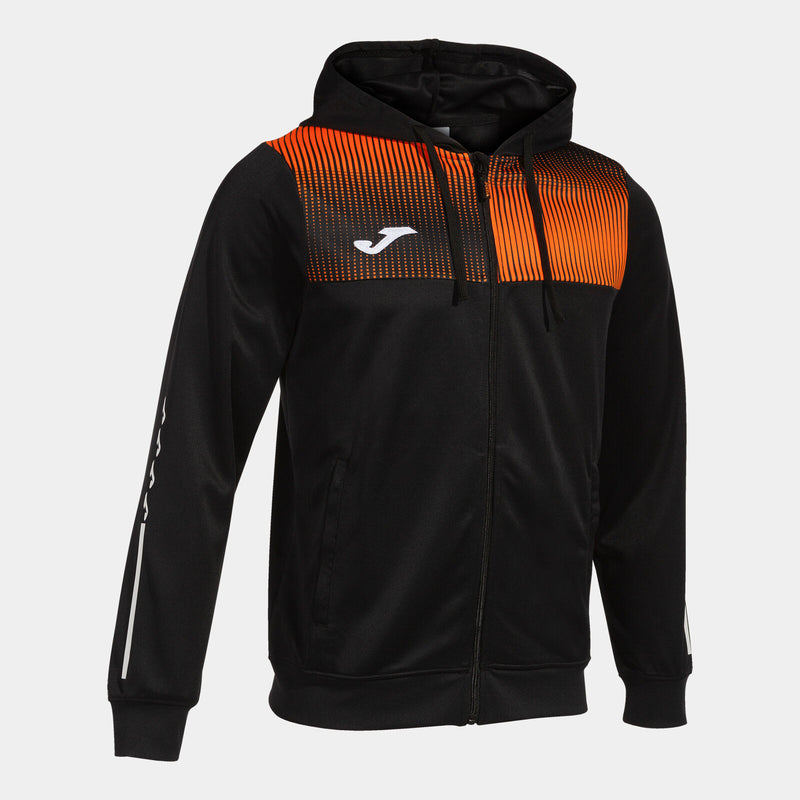 Mikina Joma Supernova IV Zip-Up Hoodie černá-oranžová