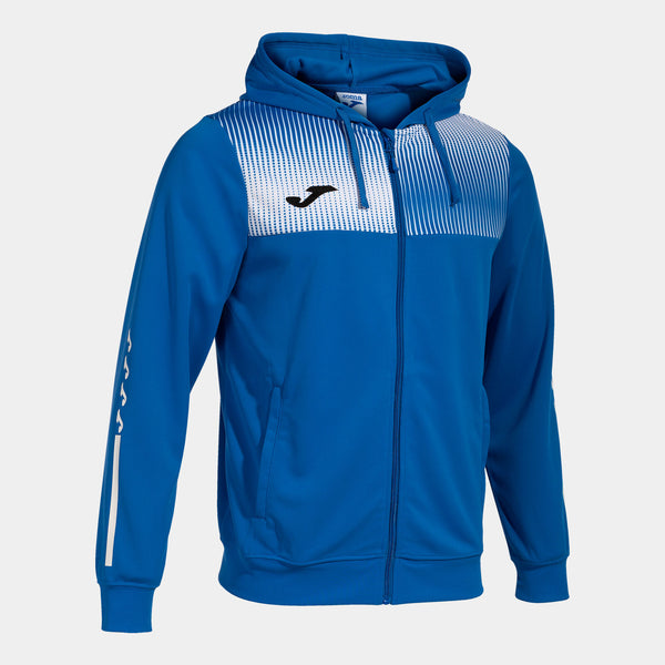 Mikina Joma Supernova IV Zip-Up Hoodie královská modrá-bílá