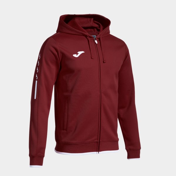 Mikina Joma Olimpiada Zip-Up Hoodie vínová