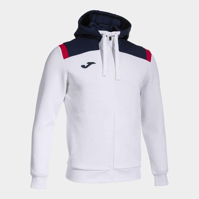 Mikina Joma Toledo Zip-Up Hoodie bílá-tmavě modrá