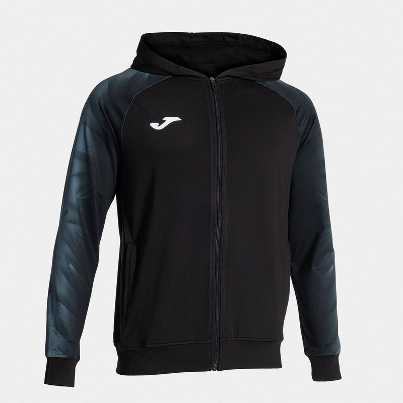 Mikina Joma Elite XI Zip-Up Hoodie černá-antracitová