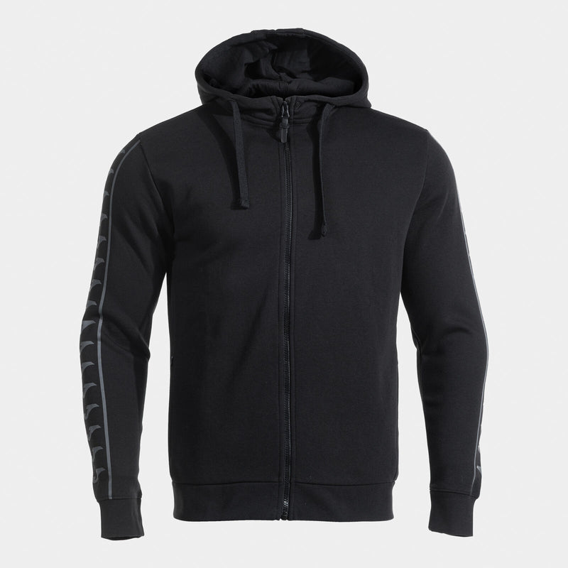 Mikina Joma Icono Street Zip-Up Hoodie černá-antracitová