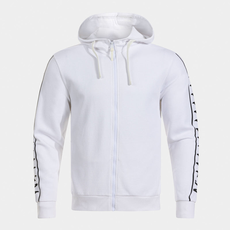 Mikina Joma Icono Street Zip-Up Hoodie bílá-černá