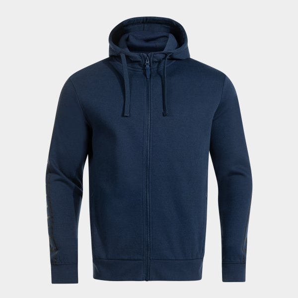 Mikina Joma Icono Street Zip-Up Hoodie tmavě modrá-černá