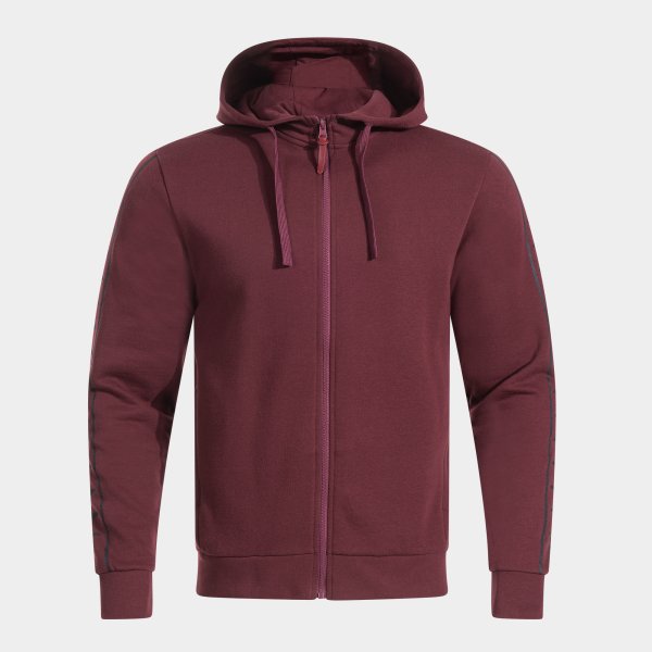 Mikina Joma Icono Street Zip-Up Hoodie vínová