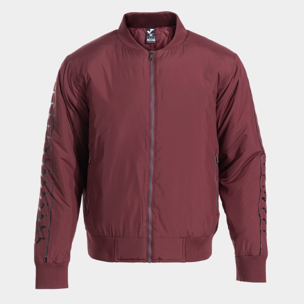 JOMA Icono Street Bomber Jacket Burgundy Black