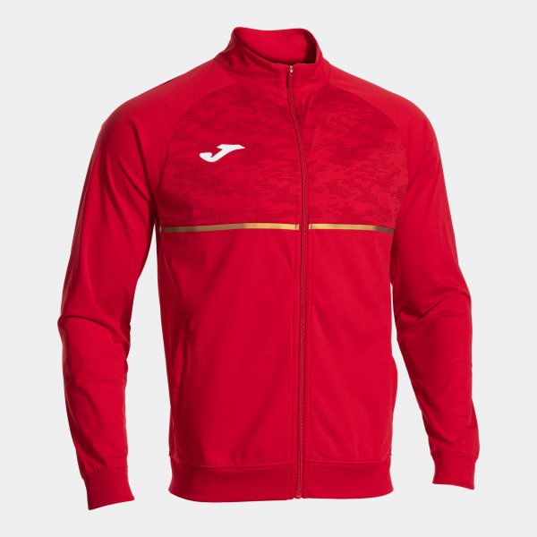 Červená mikina Joma Record III Full Zip