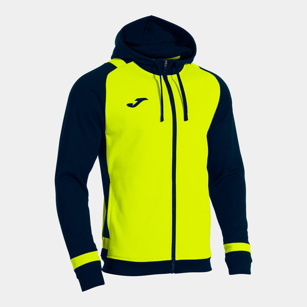 Mikina Joma Lider Zip-Up Hoodie žlutá-fluo