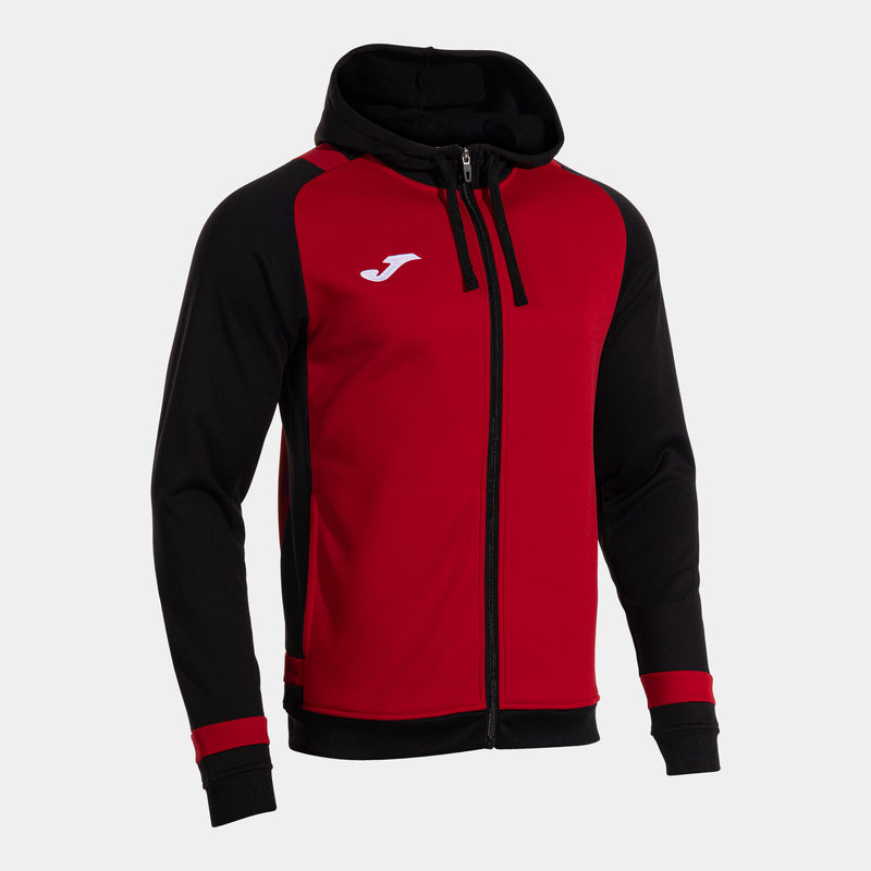 Mikina Joma Lider Zip-Up Hoodie červená-černá