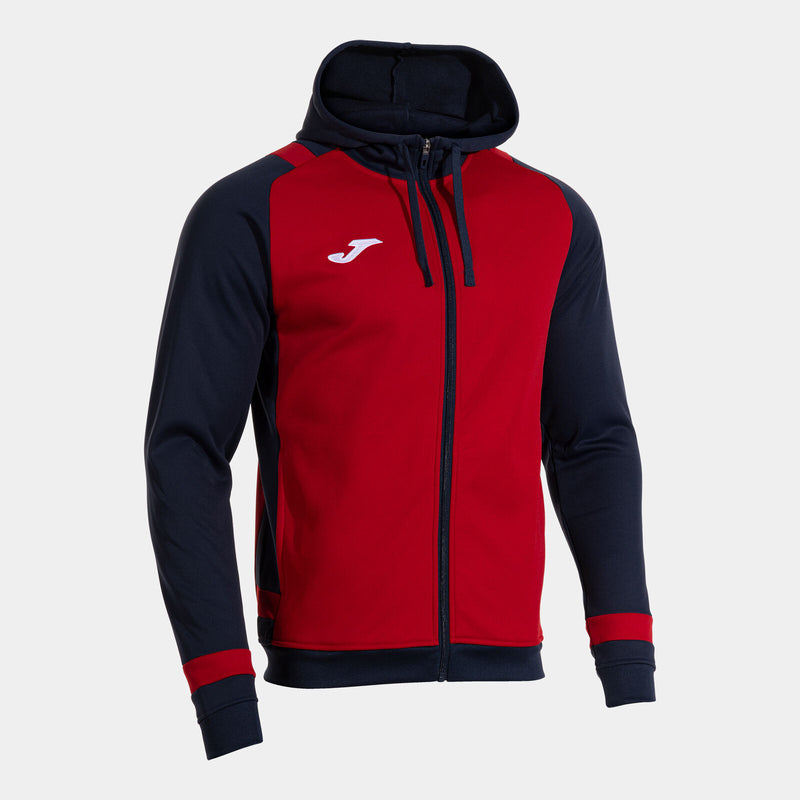 Mikina Joma Lider Zip-Up Hoodie červená-tmavě modrá