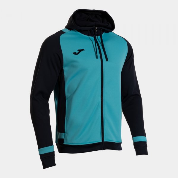 Mikina Joma Phoenix III Up Hoodie fluo-tyrkysová