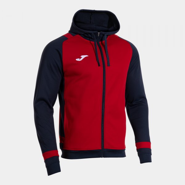 Mikina Joma Phoenix III Zip-Up Hoodie červená-tmavě modrá