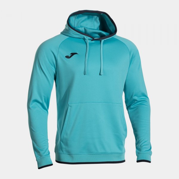 Mikina s kapucí Joma Combi Premium Hoodie fluo-tyrkysová