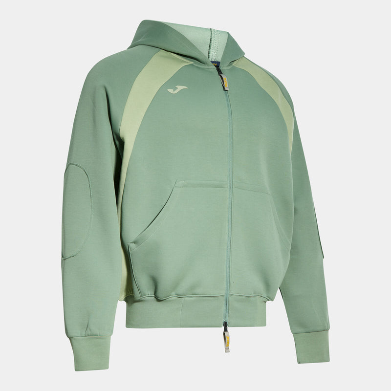 Zelená mikina na zip Joma Step Zip-Up Hoodie