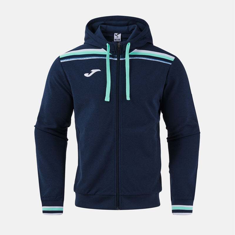 Mikina Joma Toledo Zip-Up Hoodie tmavě modrá-zelená