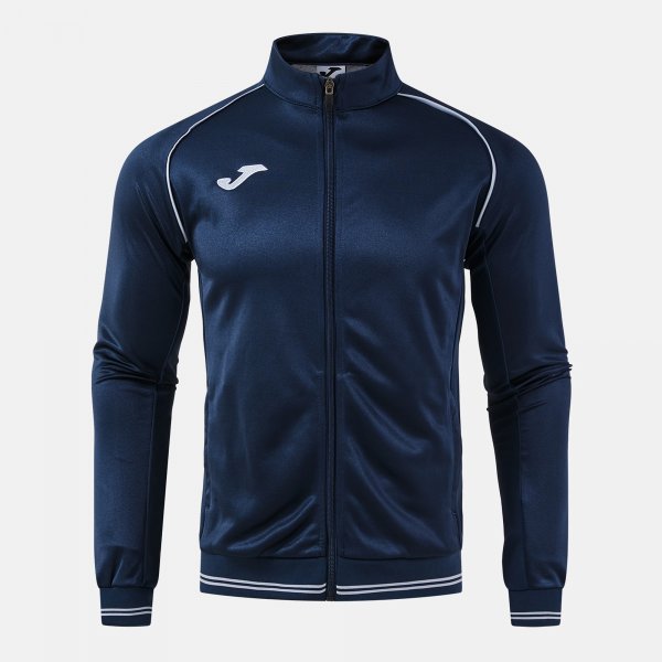 Mikina Joma Vintage Eco Retro Full Zip tmavě modrá-šedá