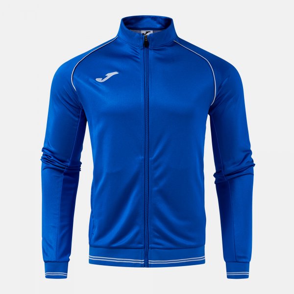 Mikina Joma Vintage Eco Retro Full Zip královská modrá-šedá