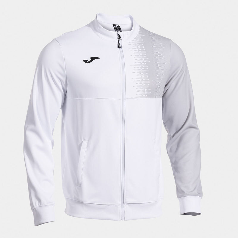 Mikina Joma Court Full Zip bílá