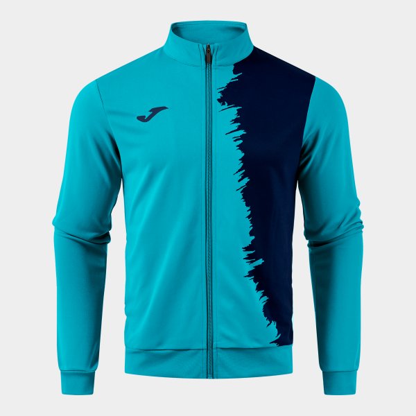 Mikina Joma City III Full Zip fluo-tyrkysová