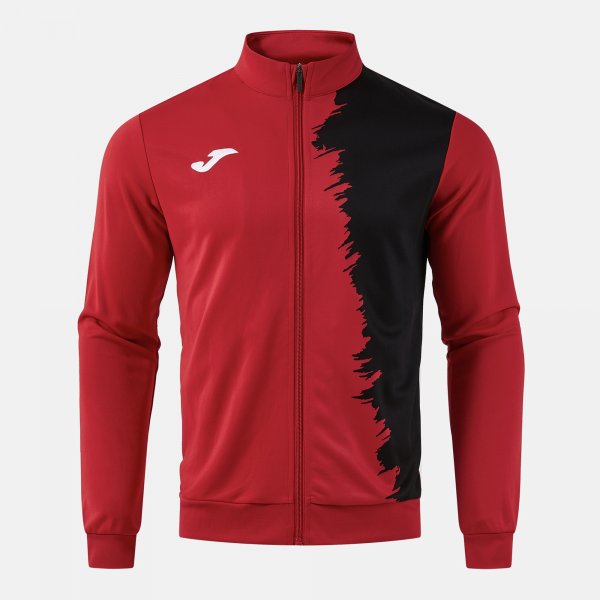 Mikina Joma City III Full Zip červená-černá