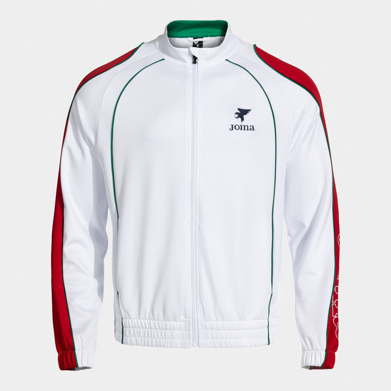 Mikina Joma Futbol Retro Mundial Full Zip bílá-červená