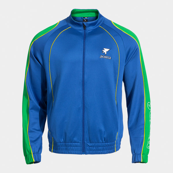 Mikina Joma Futbol Retro Mundial Full Zip královská modrá-zelená