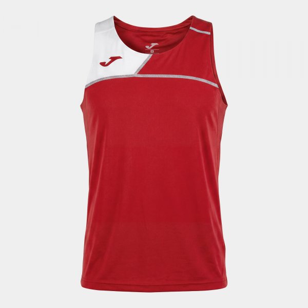 Tričko Record 1k Tank Top – červená-bílá