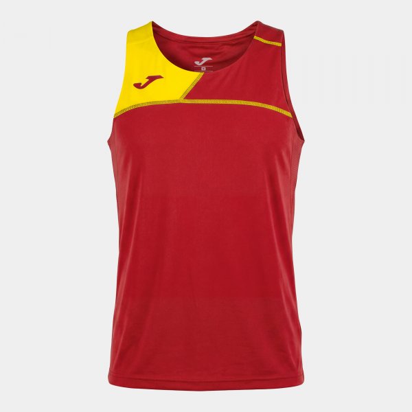 Tričko Record 1k Tank Top – červená-žlutá