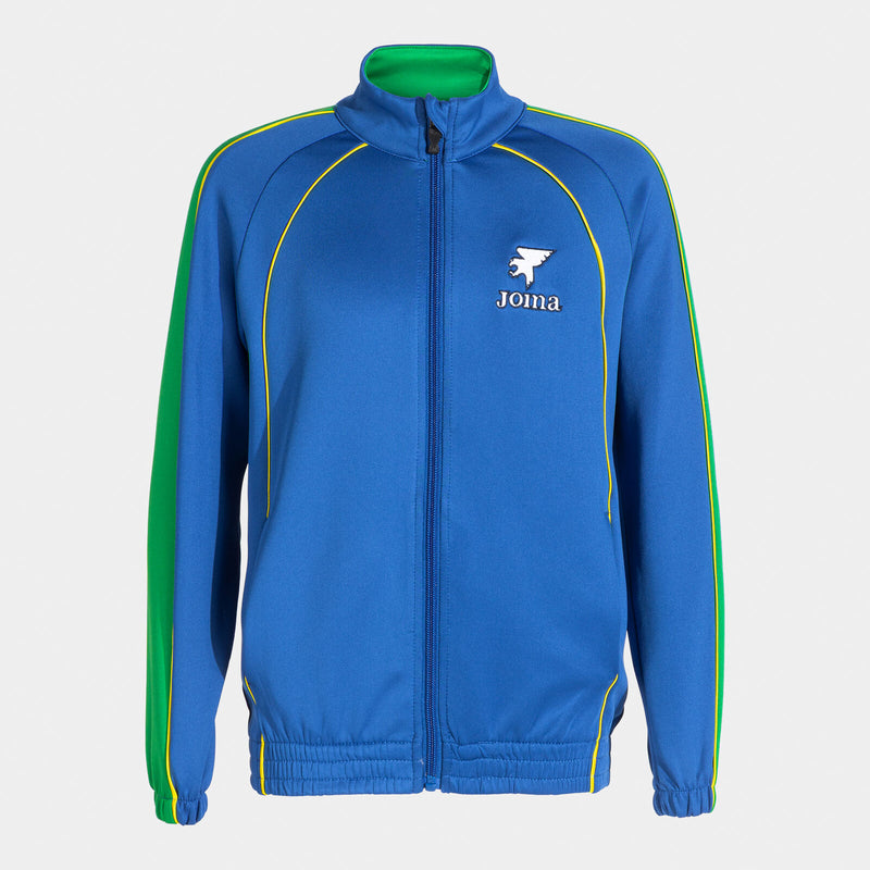 Mikina Joma Futbol Retro Mundial Full Zip královská modrá-zelená